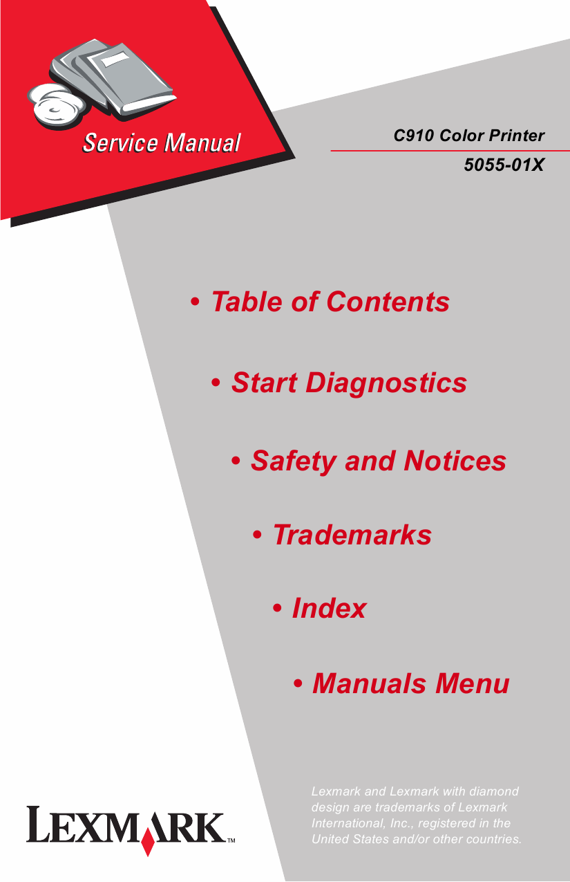 Lexmark C C910 5055 Service Manual-1